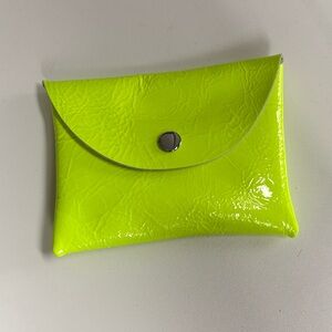 Neon Yellow Envelope Clutch